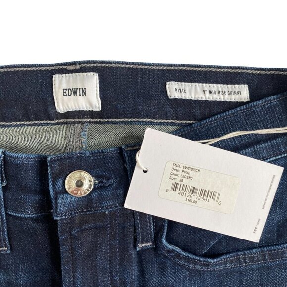Edwin Pixie Jeans 9" Mid Rise Skinny - Picture 4 of 15